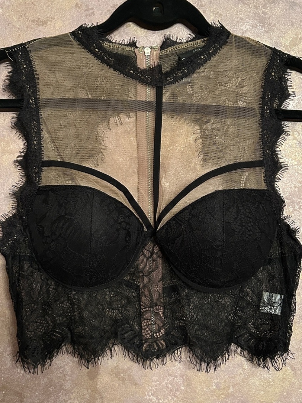 Lace Mesh Crop Top